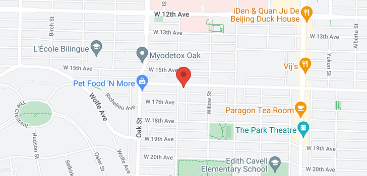 map of 13 888 W 16TH AVENUE